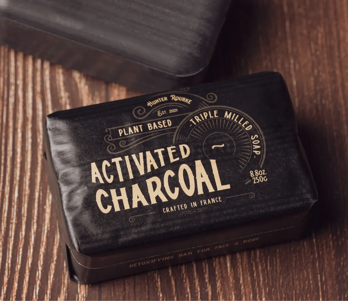Hunter Rourke 250g Soap Activated Charcoal