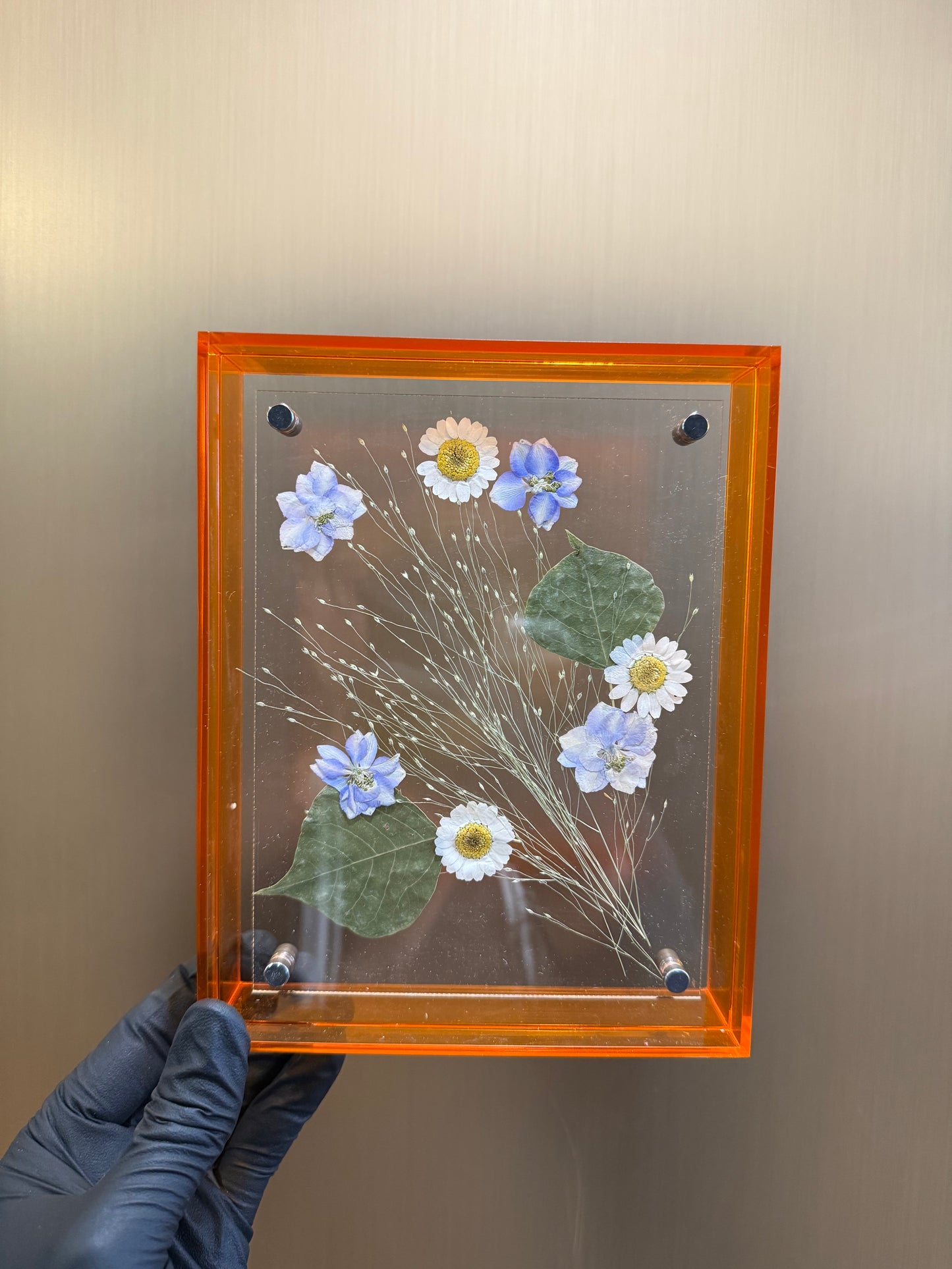 Framed floral work