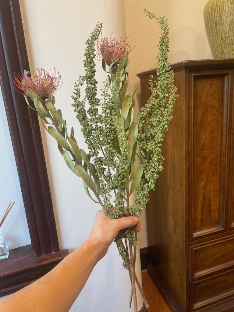 Branches and protea pincushion