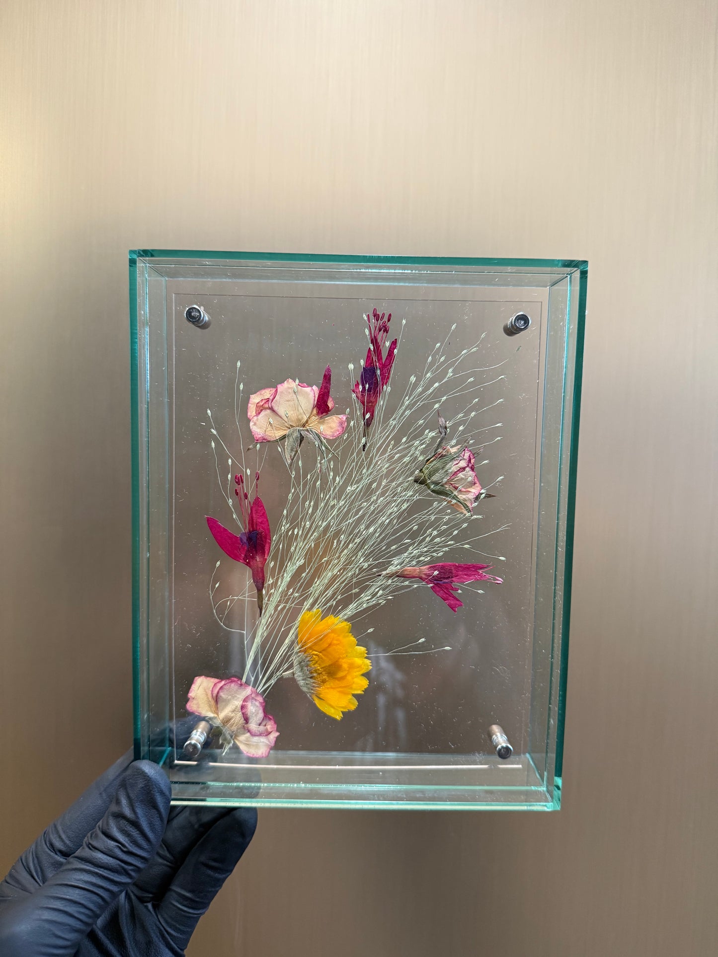 Framed floral work
