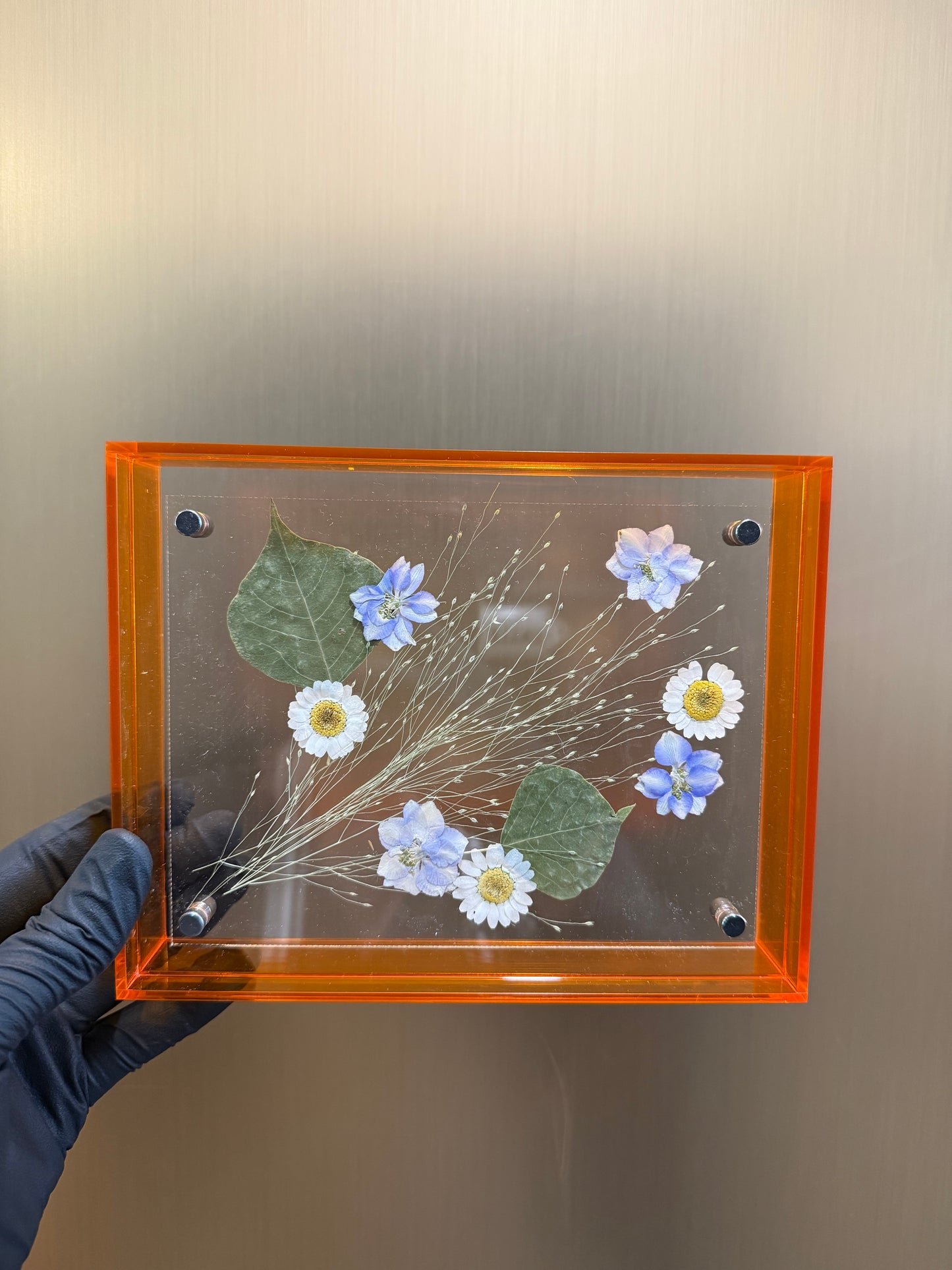 Framed floral work