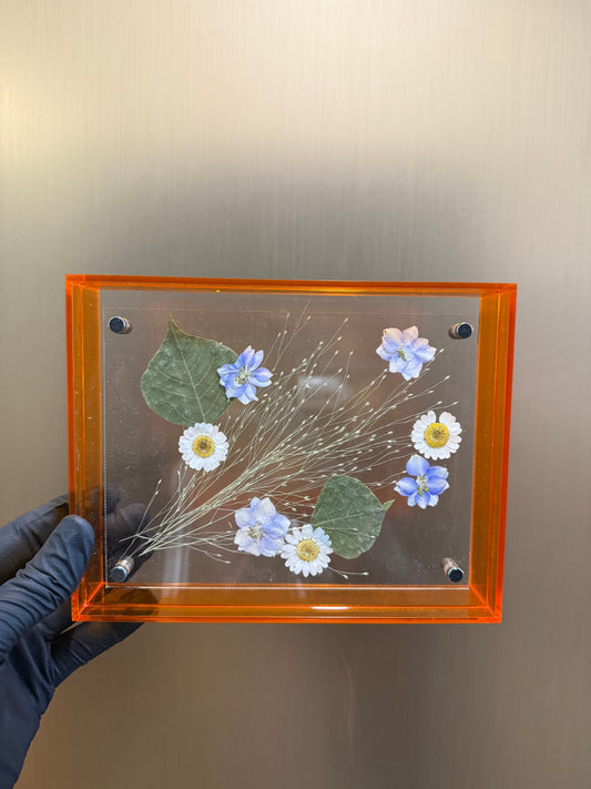 Framed floral work