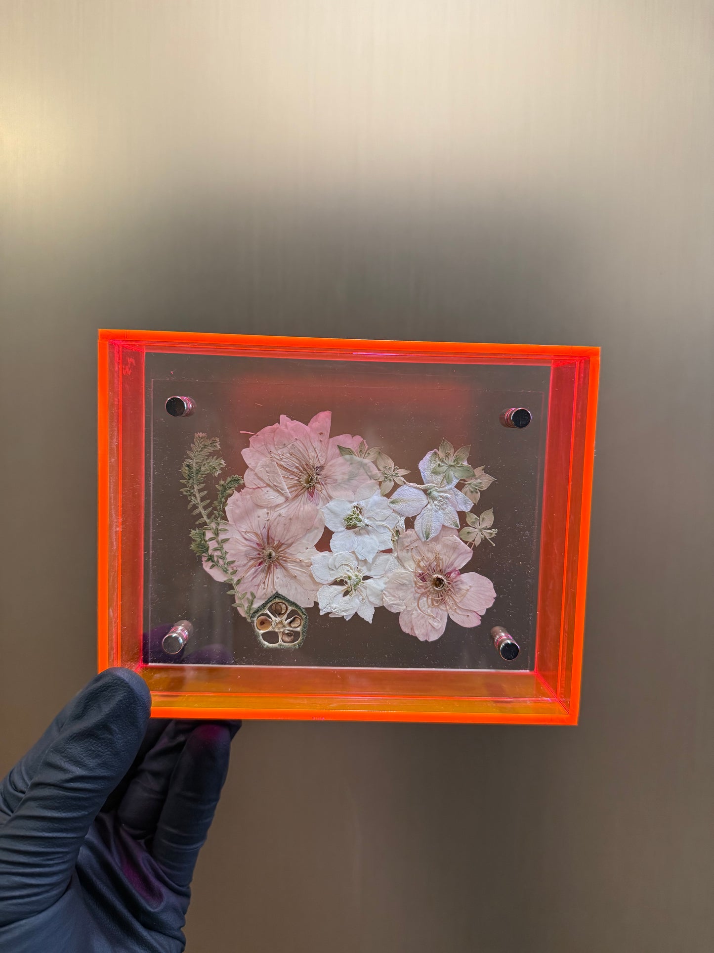 Framed cherry blossoms flower work
