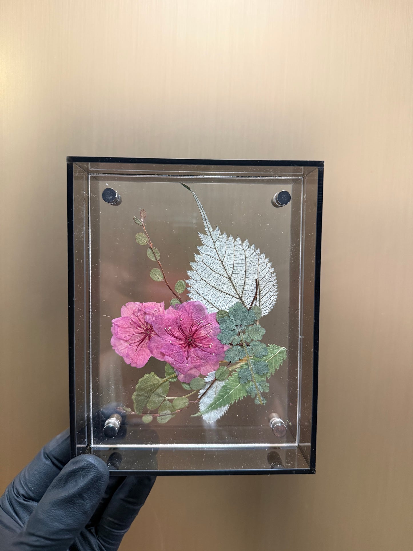 Framed cherry blossoms flower work