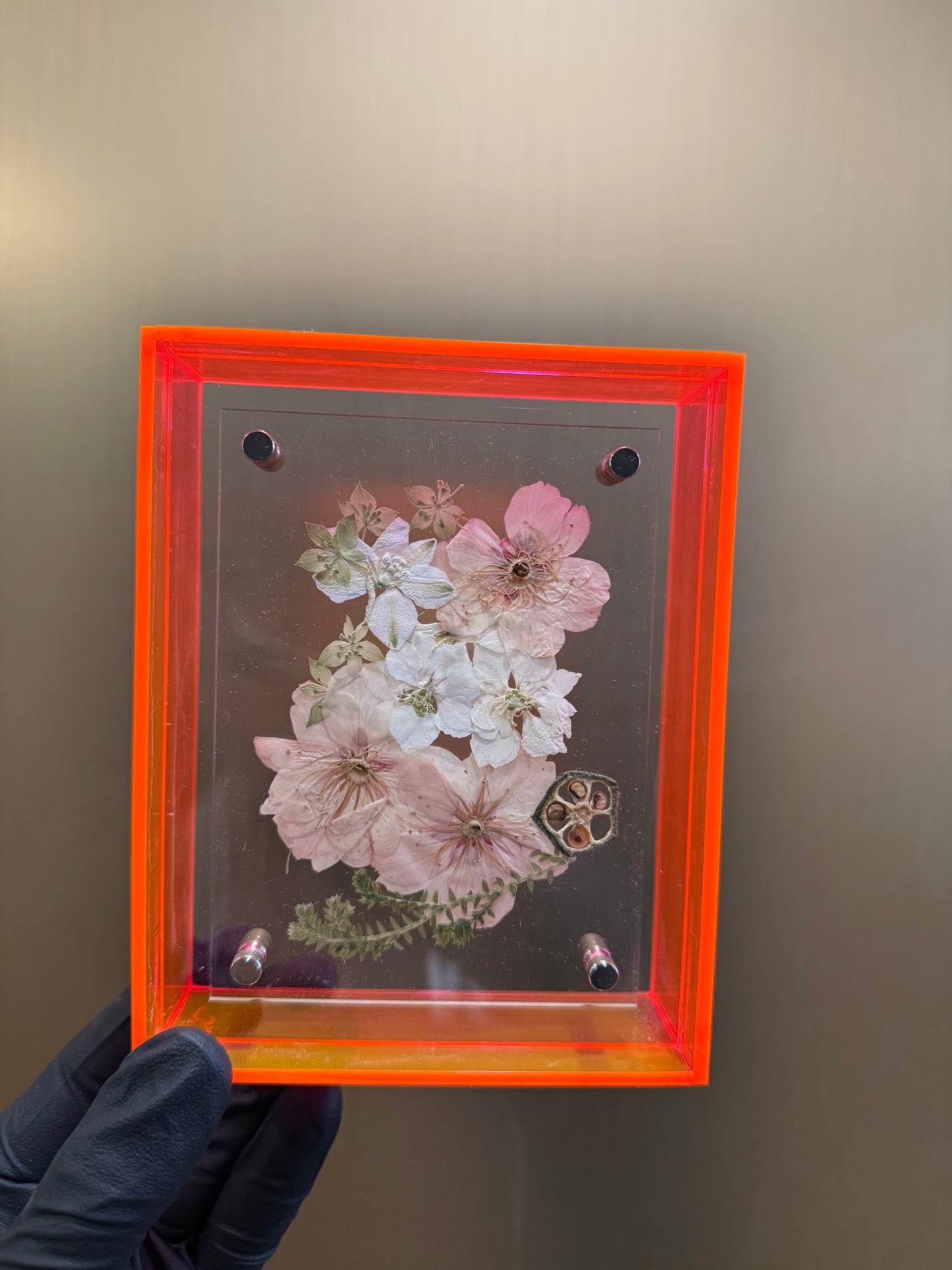 Framed cherry blossoms flower work