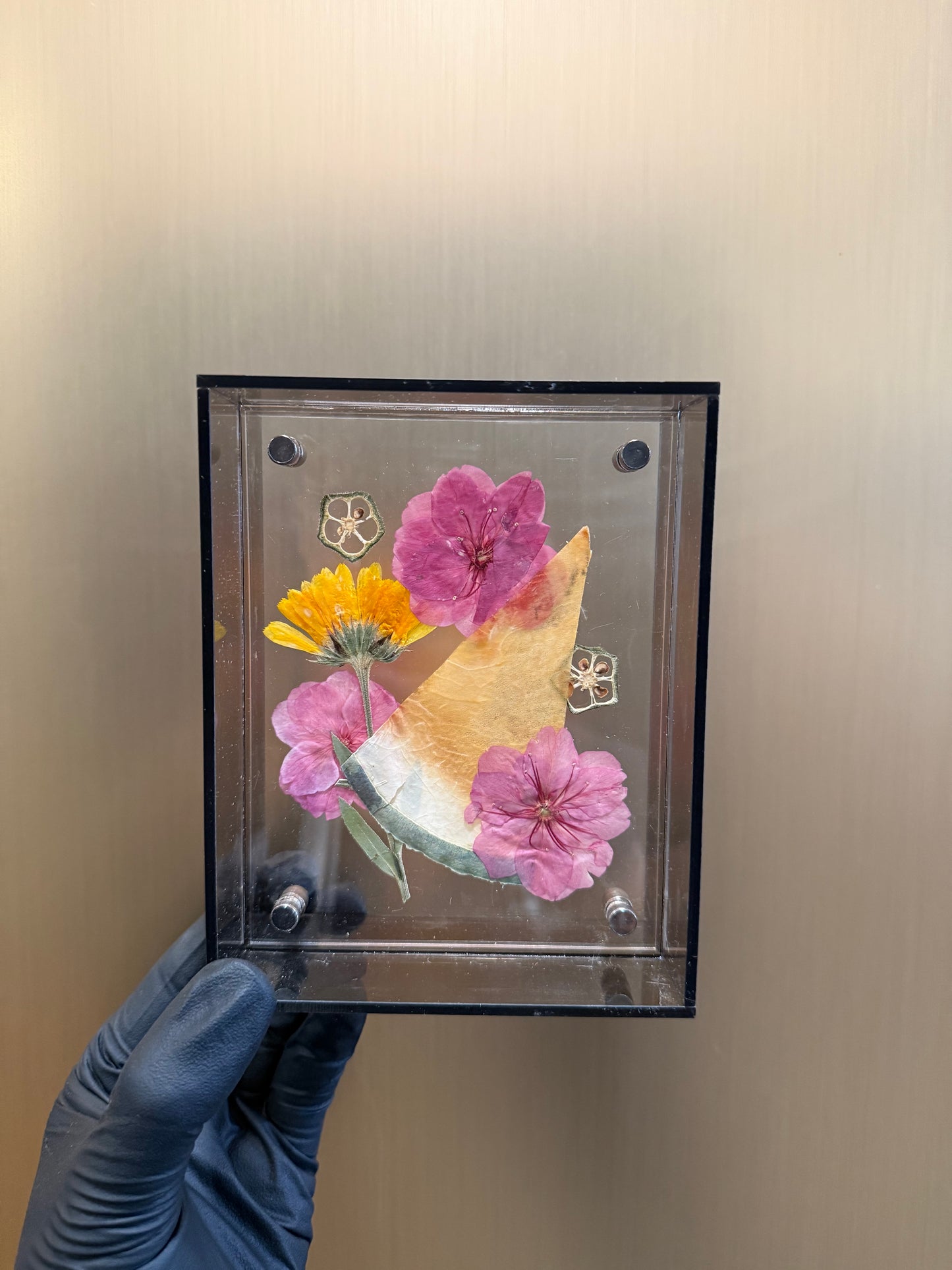 Framed cherry blossoms flower work