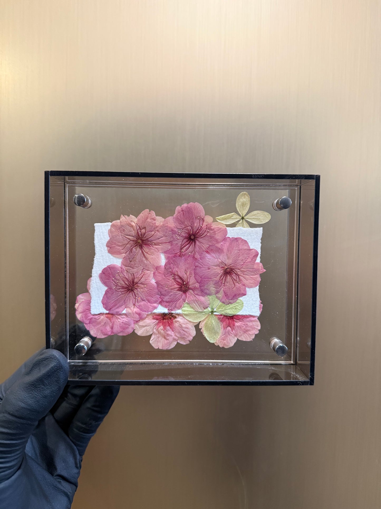 Framed cherry blossoms flower work