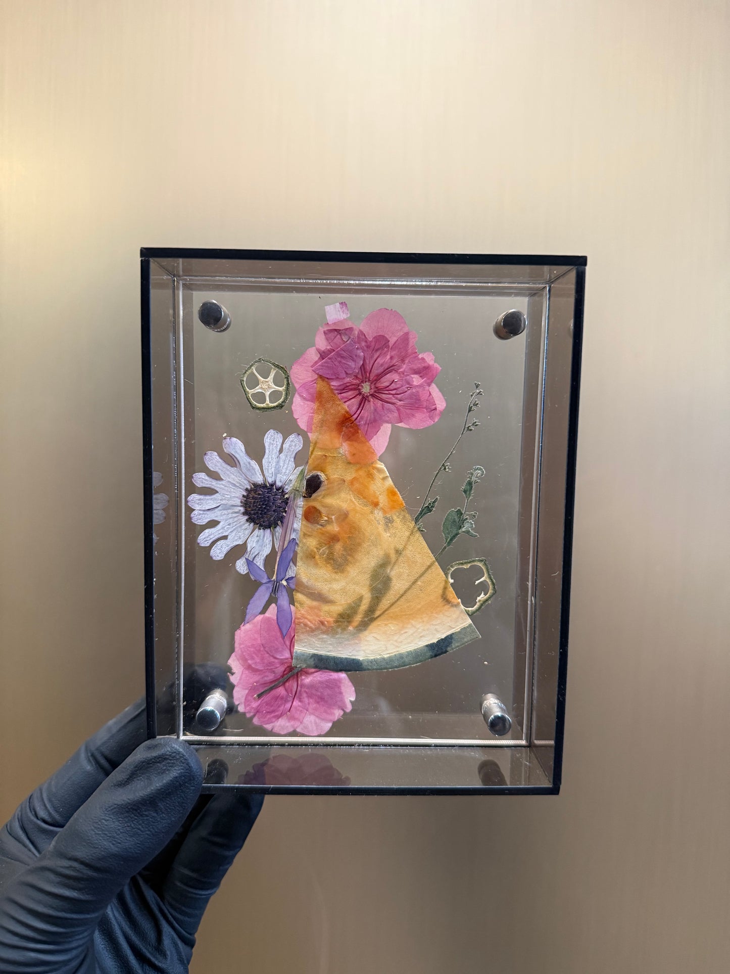 Framed cherry blossoms flower work