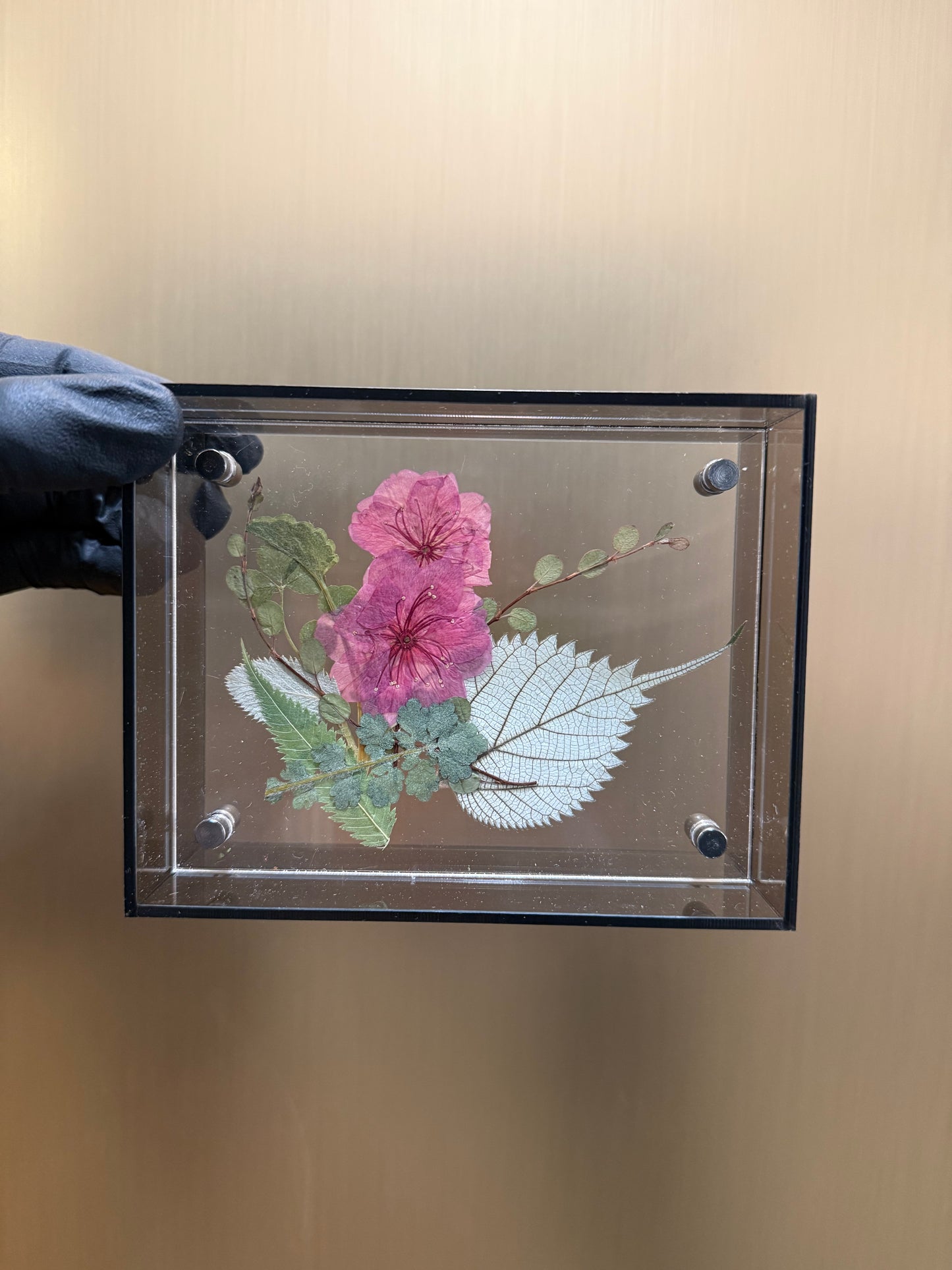 Framed cherry blossoms flower work