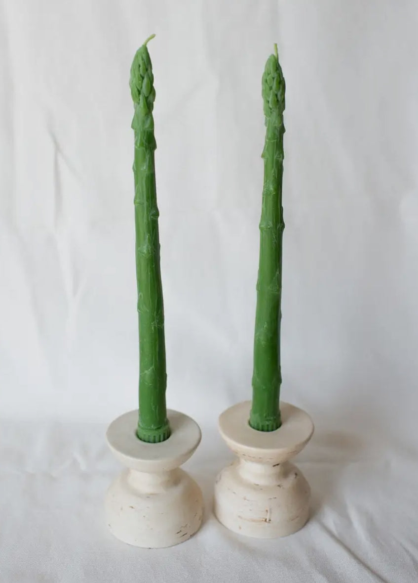 Asparagus Candle sticks (a pair)